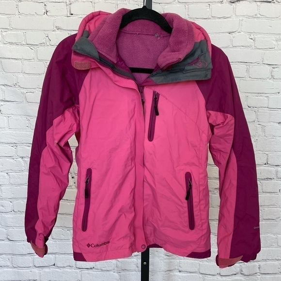 Columbia Kids Jacket with Fleece Liner Pink